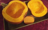 Pumpkin in baking pan